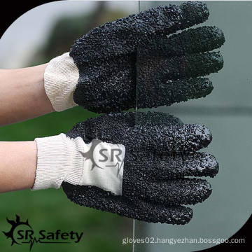 SRSAFETY black Heavy duty pvc coated glove